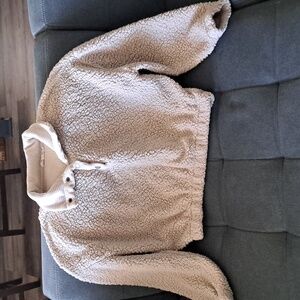 Girl's Fuzzy Sweater Beige XL